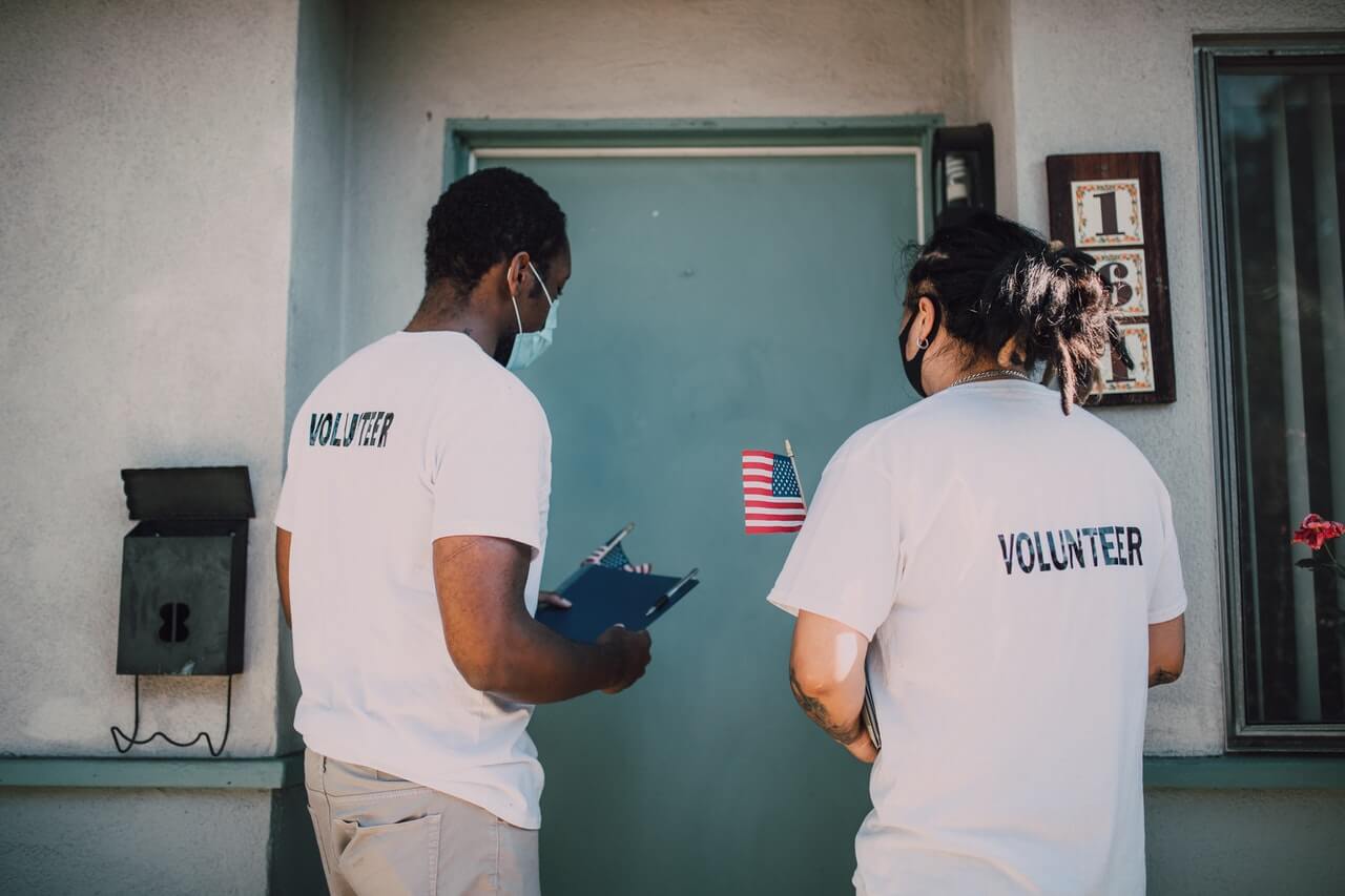 Two male volunteers