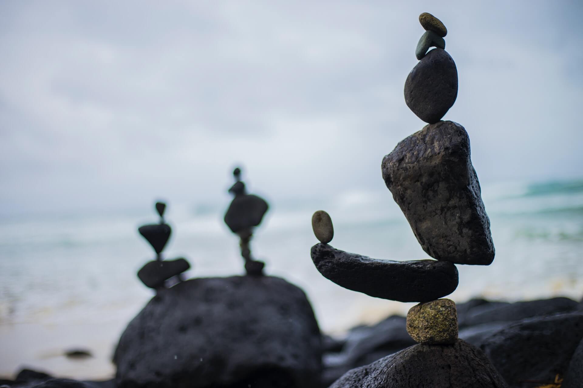 Balanced stacked stones