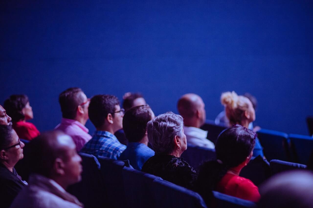 An audience at an event