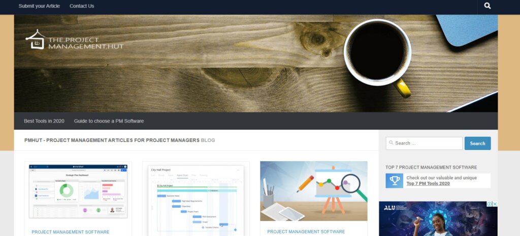 Project management hut website