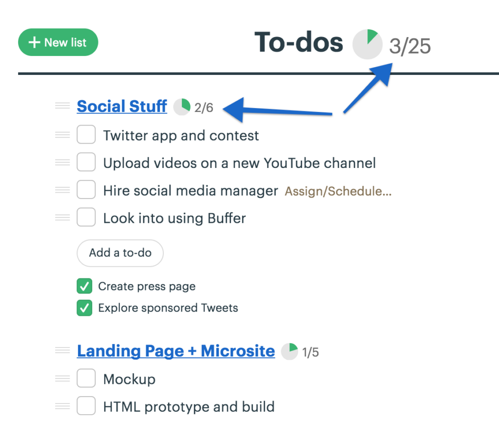 Screenshot of Basecamp team management to-do list