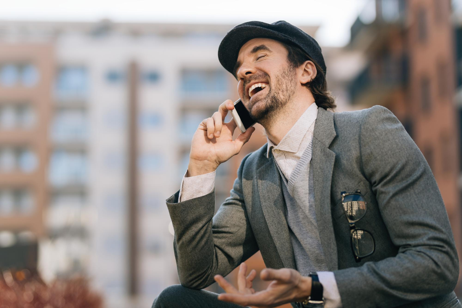 Young man talking on the phone with someone