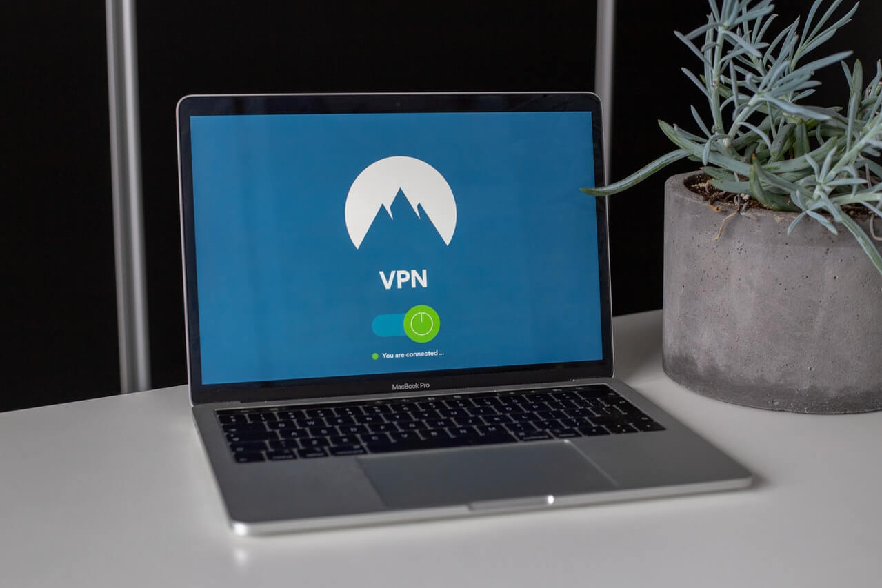 A laptop screen displaying NordVPN - NordVPN review