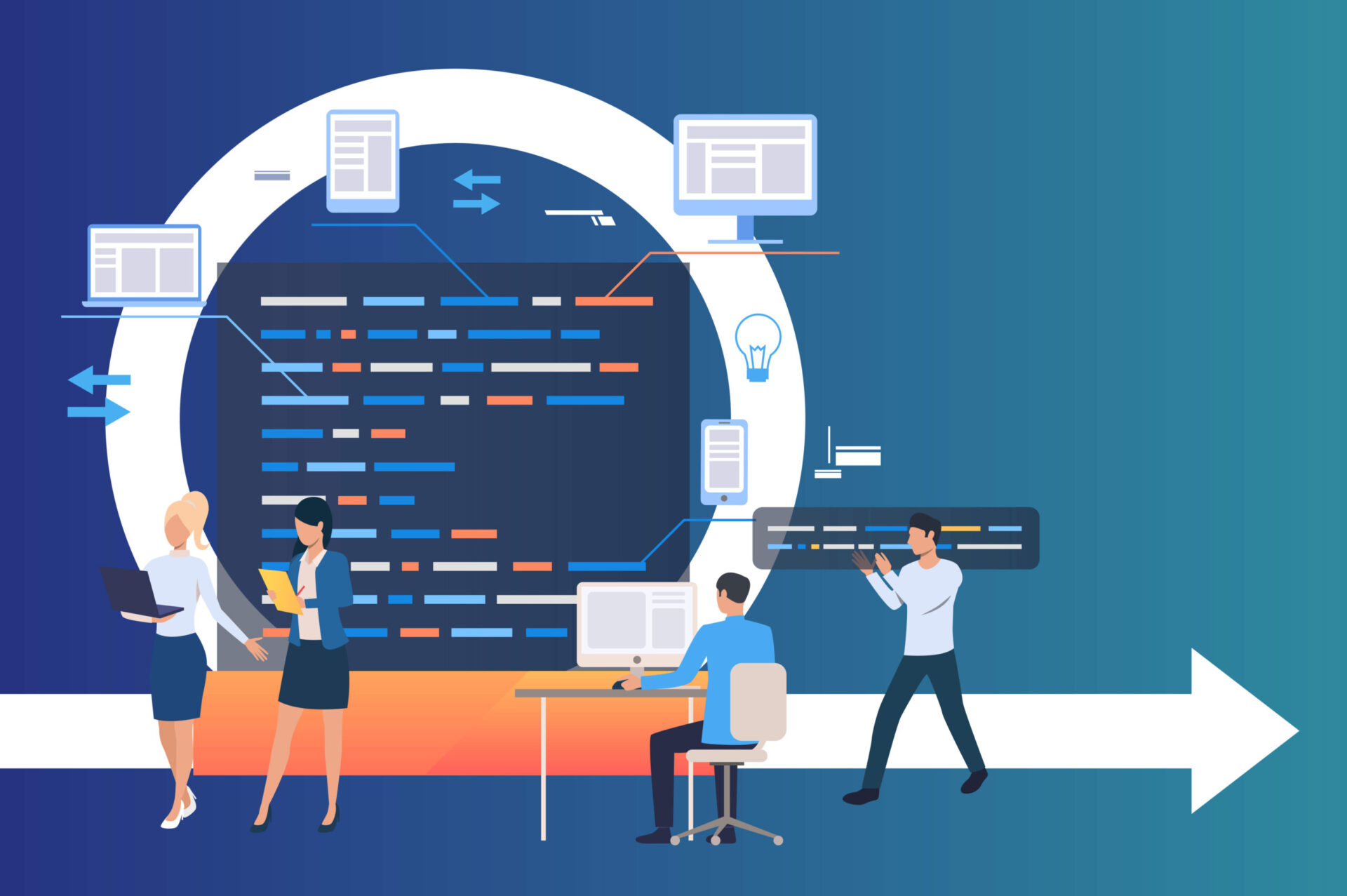 A gant chart template illustration