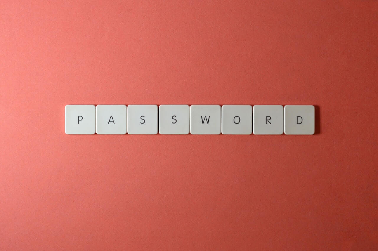 The text "password" written using keyboard buttons