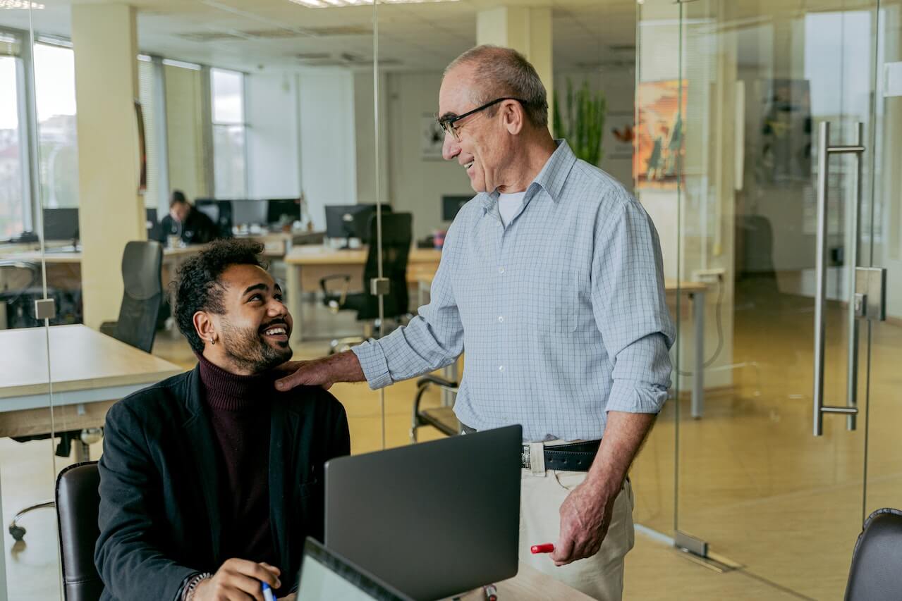 Employee and Boss Having a Discussion