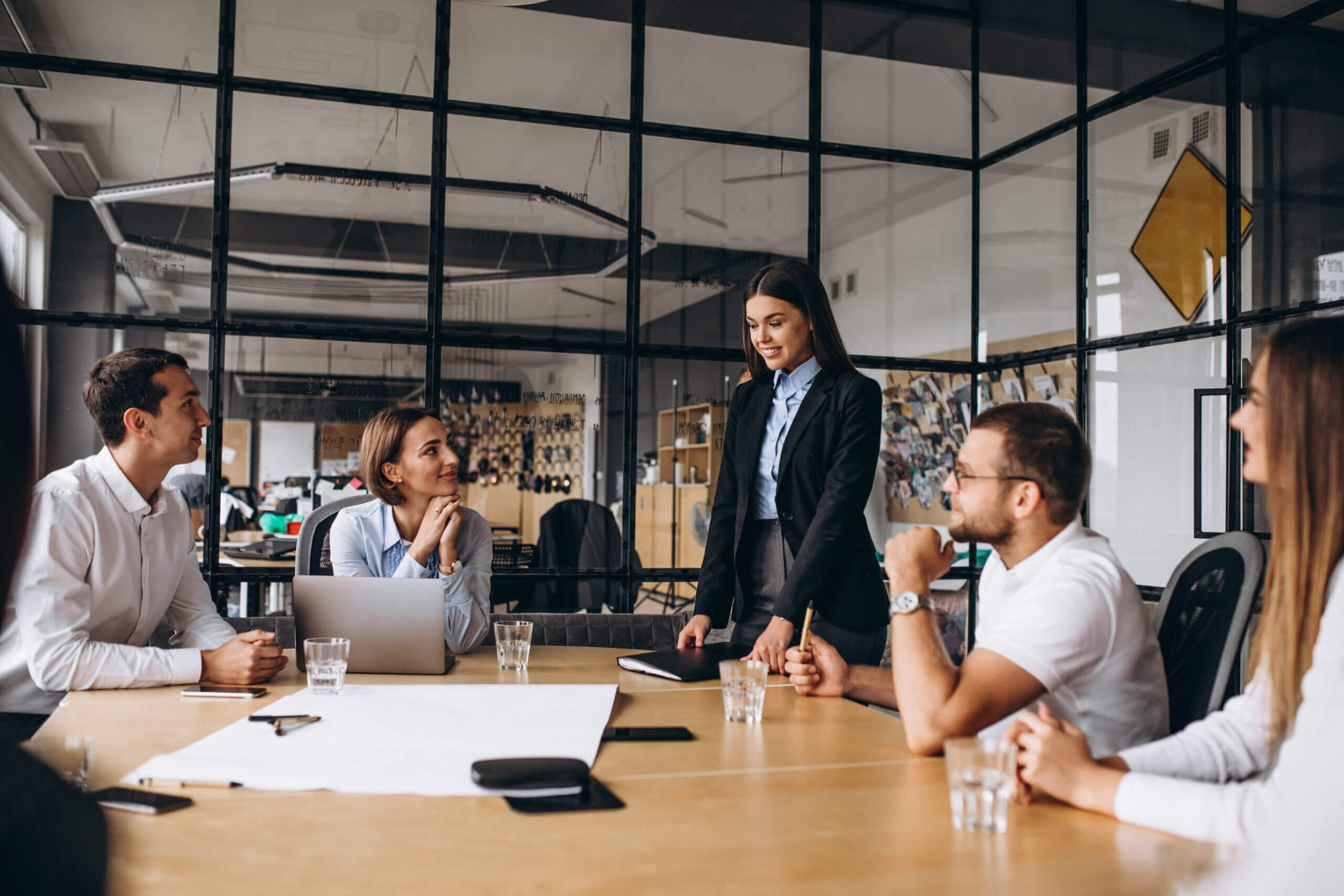 Group of people working together