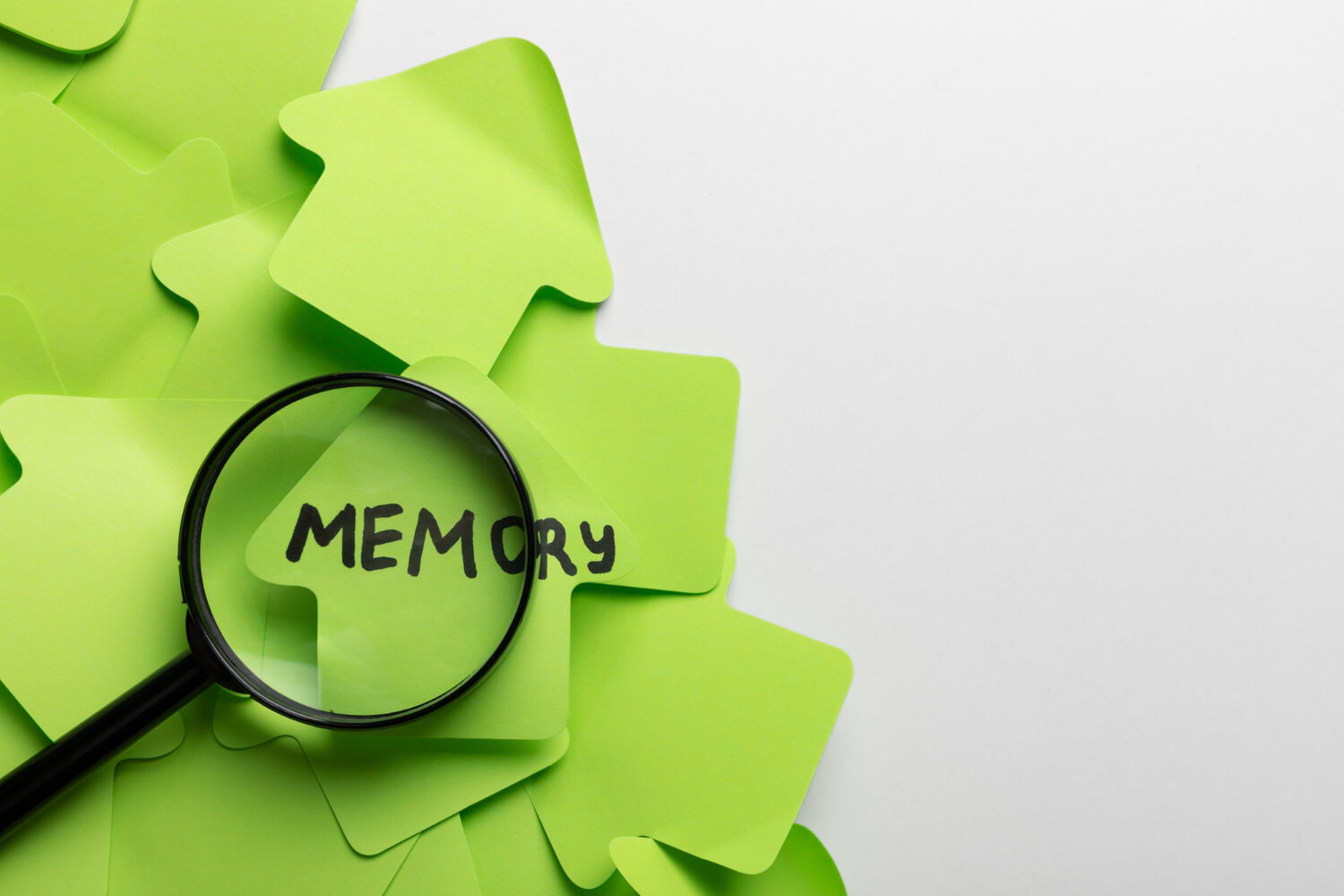 Memory written on a pointed paper