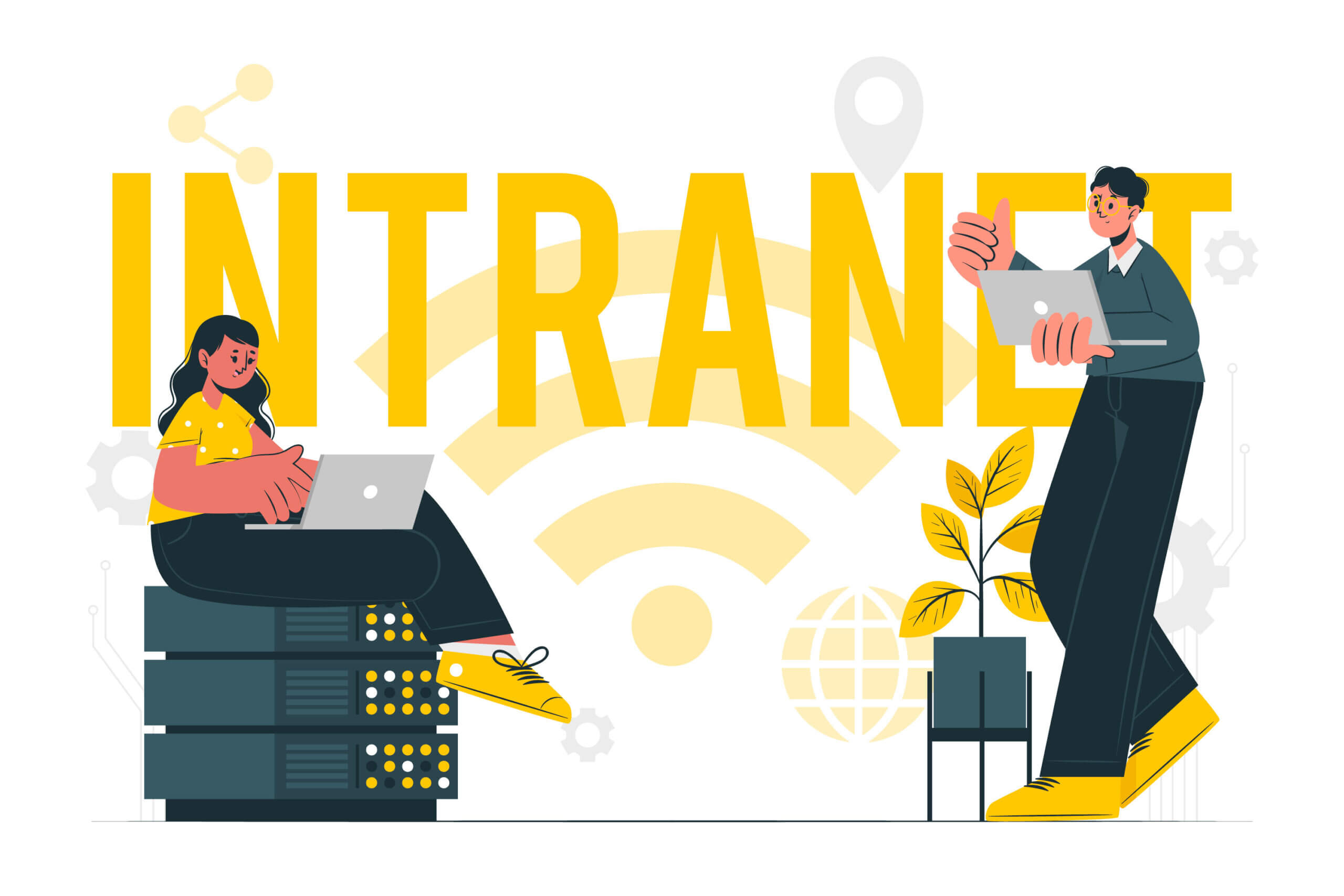 Intranet illustration concept